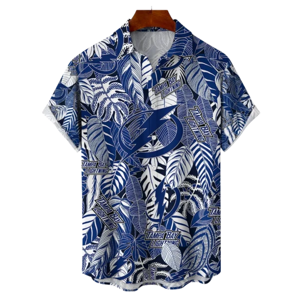Tampa Bay Lightning NHL Hawaiian Tropical Leaves Shirt