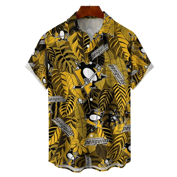 Pittsburgh Penguins NHL Hawaiian Tropical Leaves Shirt