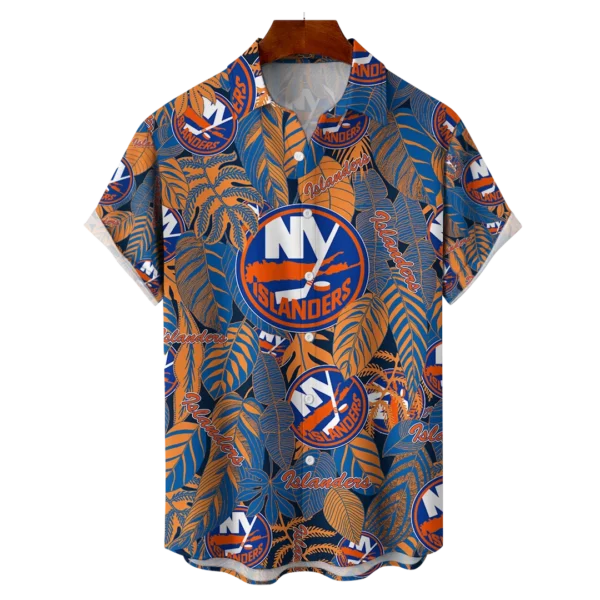 New York Islanders NHL Hawaiian Tropical Leaves Shirt