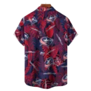 Columbus Blue Jackets NHL Hawaiian Tropical Leaves Shirt