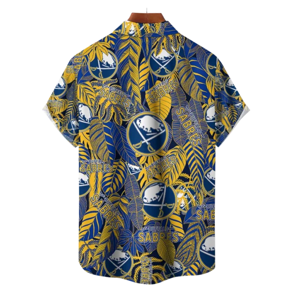Buffalo Sabres NHL Hawaiian Tropical Leaves Shirt - Image 2