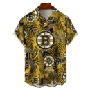 Boston Bruins NHL Hawaiian Tropical Leaves Shirt