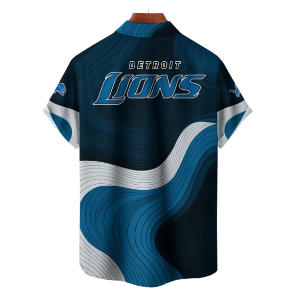 Detroit Lions NFL Eternal Ripple Hawaiian Shirt - Image 2