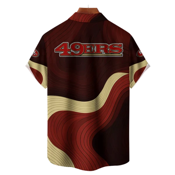 San Francisco 49ers NFL Eternal Ripple Hawaiian Shirt - Image 2