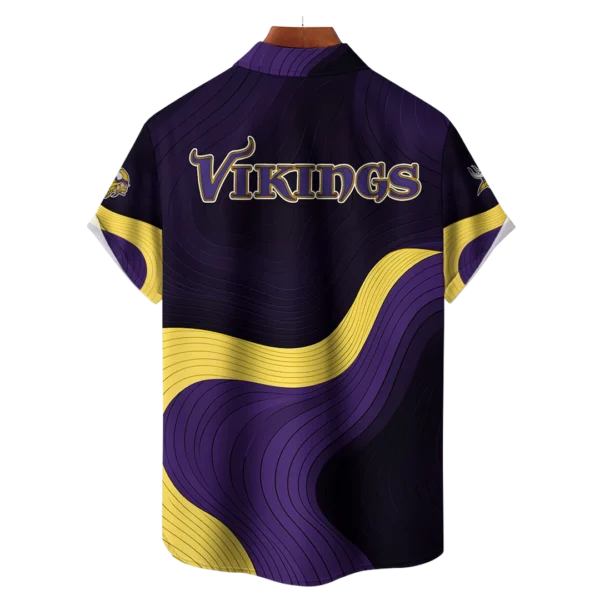Minnesota Vikings NFL Eternal Ripple Hawaiian Shirt - Image 2