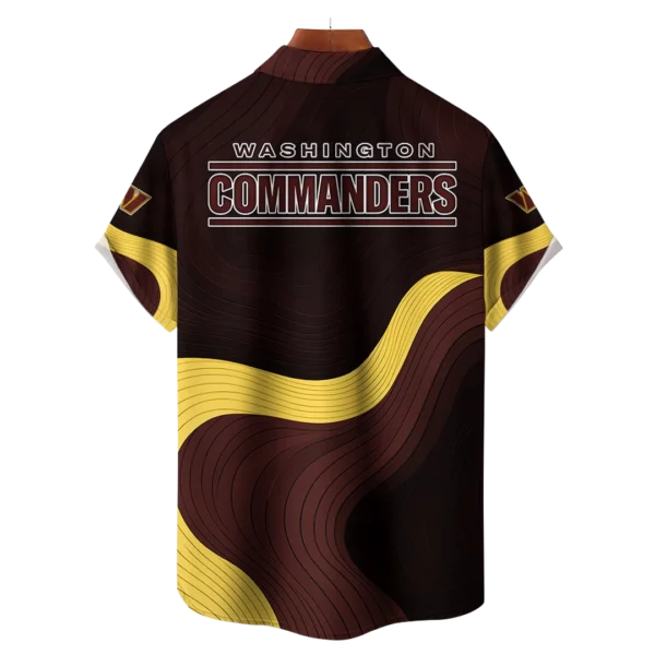 Washington Commanders NFL Eternal Ripple Hawaiian Shirt - Image 2