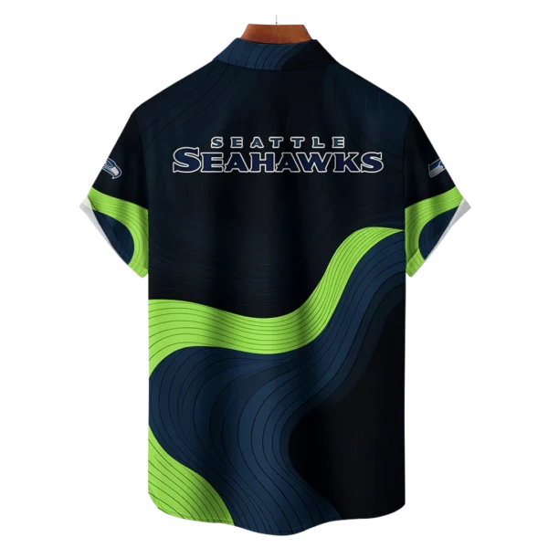 Seattle Seahawks NFL Eternal Ripple Hawaiian Shirt - Image 2