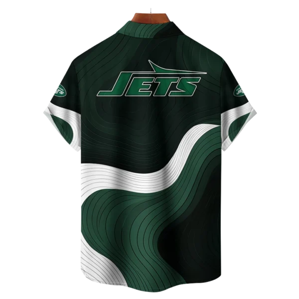 New York Jets NFL Eternal Ripple Hawaiian Shirt - Image 2
