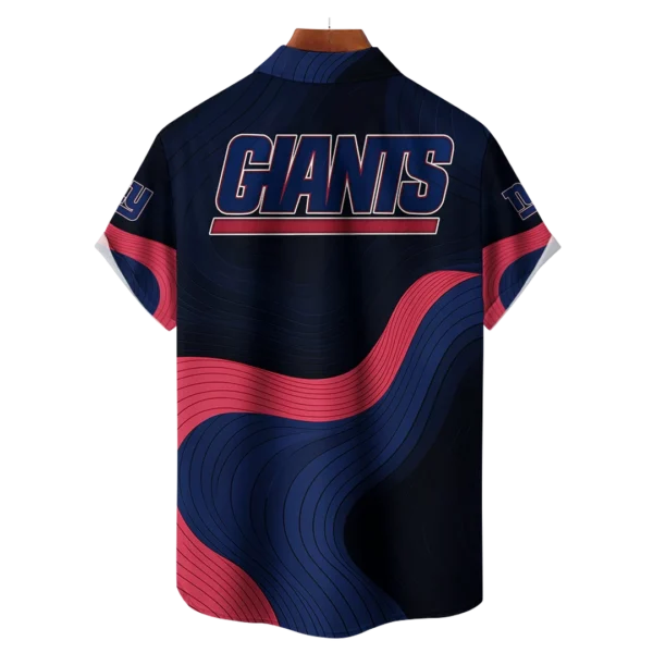 New York Giants NFL Eternal Ripple Hawaiian Shirt - Image 2