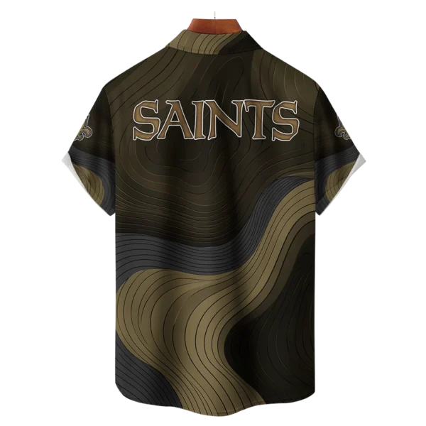 New Orleans Saints NFL Eternal Ripple Hawaiian Shirt - Image 2