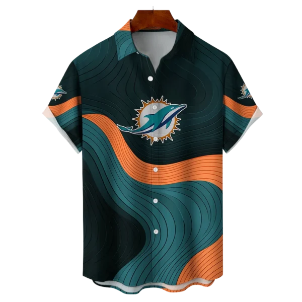 Miami Dolphins NFL Eternal Ripple Hawaiian Shirt