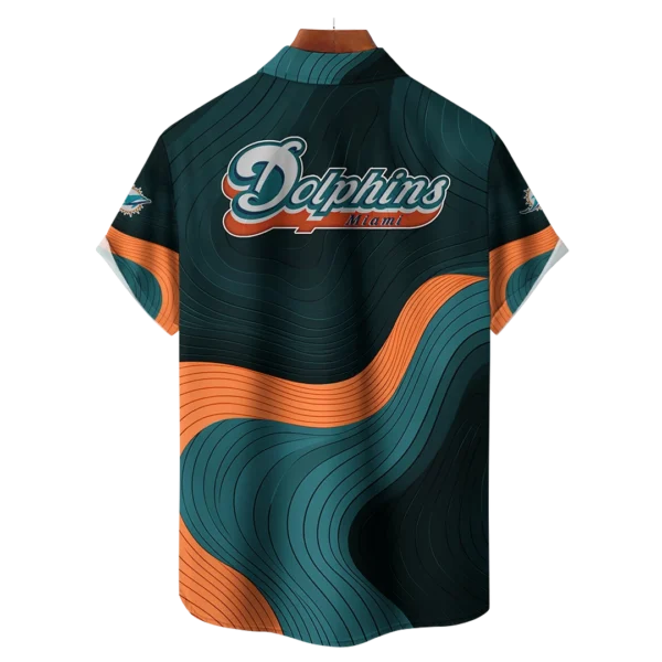 Miami Dolphins NFL Eternal Ripple Hawaiian Shirt - Image 2