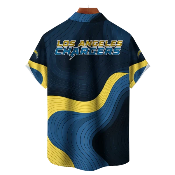 Los Angeles Chargers NFL Eternal Ripple Hawaiian Shirt - Image 2