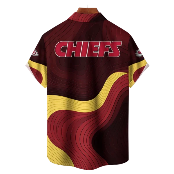 Kansas City Chiefs NFL Eternal Ripple Hawaiian Shirt - Image 2
