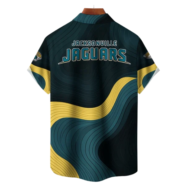 Jacksonville Jaguars NFL Eternal Ripple Hawaiian Shirt - Image 2