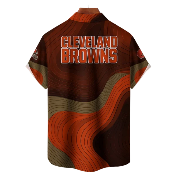 Cleveland Browns NFL Eternal Ripple Hawaiian Shirt - Image 2