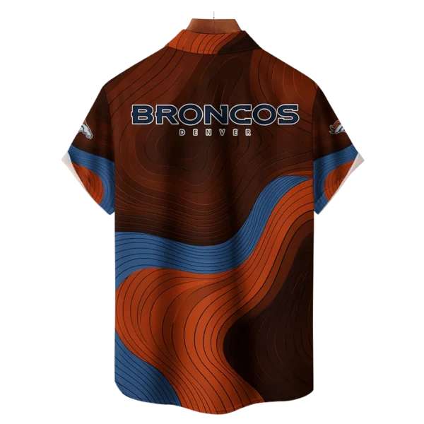 Denver Broncos NFL Eternal Ripple Hawaiian Shirt - Image 2