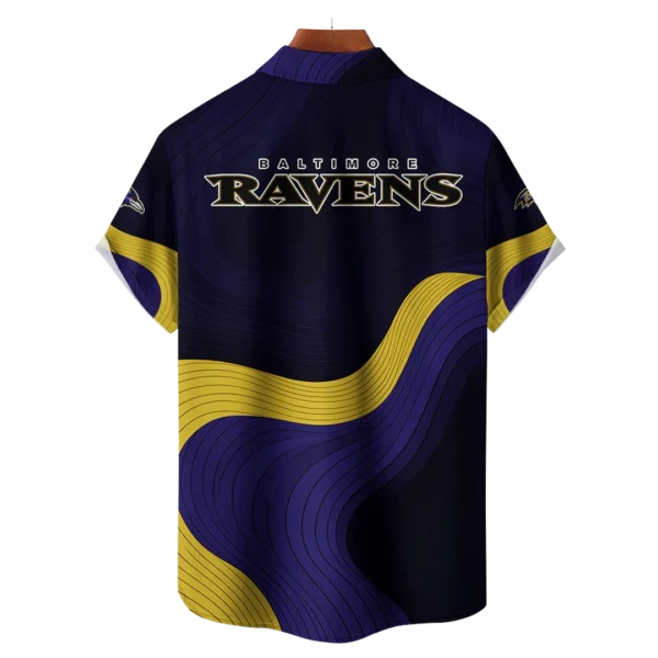 Baltimore Ravens NFL Eternal Ripple Hawaiian Shirt - Image 2