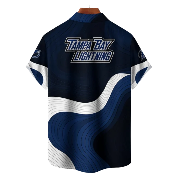 Tampa Bay Lightning Hockey Eternal Ripple Hawaiian Shirt - Image 2