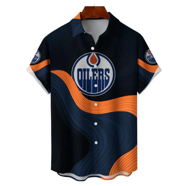 Edmonton Oilers Hockey Eternal Ripple Hawaiian Shirt