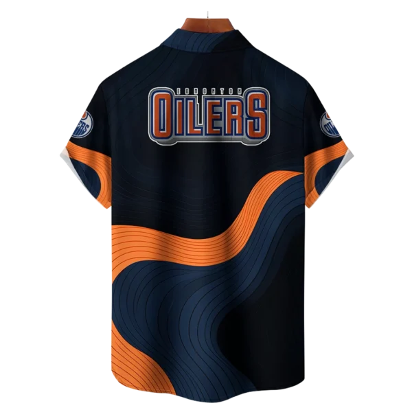 Edmonton Oilers Hockey Eternal Ripple Hawaiian Shirt - Image 2