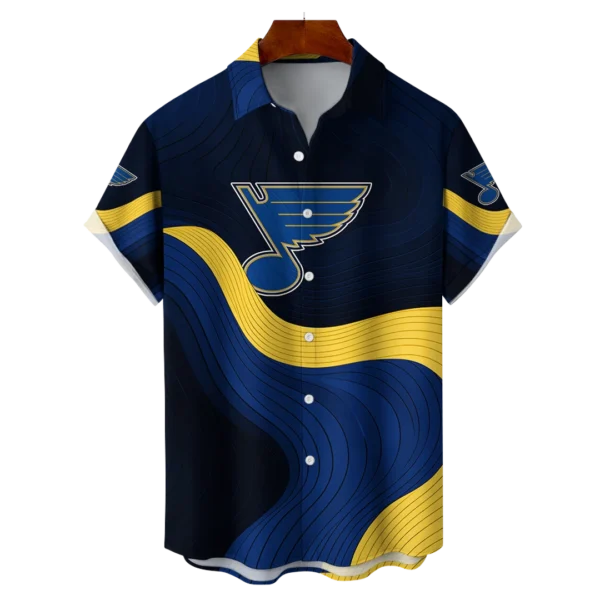 St Louis Blues Hockey Eternal Ripple Hawaiian Shirt