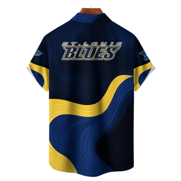 St Louis Blues Hockey Eternal Ripple Hawaiian Shirt - Image 2