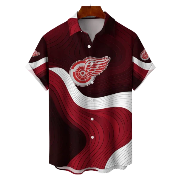 Detroit Red Wings Hockey Eternal Ripple Hawaiian Shirt