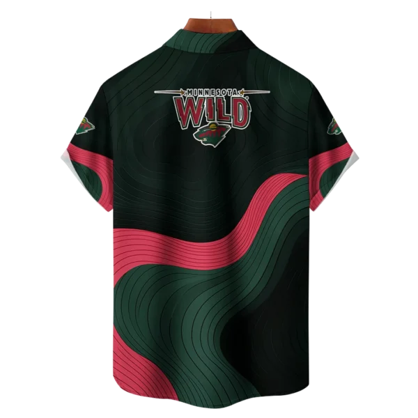 Minnesota Wild Hockey Eternal Ripple Hawaiian Shirt - Image 2