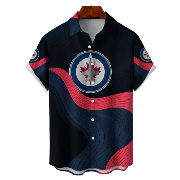 Winnipeg Jets Hockey Eternal Ripple Hawaiian Shirt