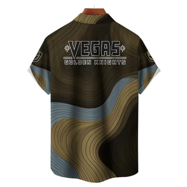 Vegas Golden Knights Hockey Eternal Ripple Hawaiian Shirt - Image 2