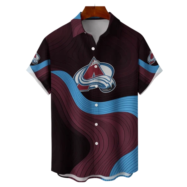 Colorado Avalanche Hockey Eternal Ripple Hawaiian Shirt