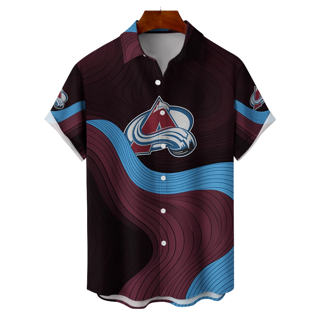 Colorado Avalanche Hockey Eternal Ripple Hawaiian Shirt