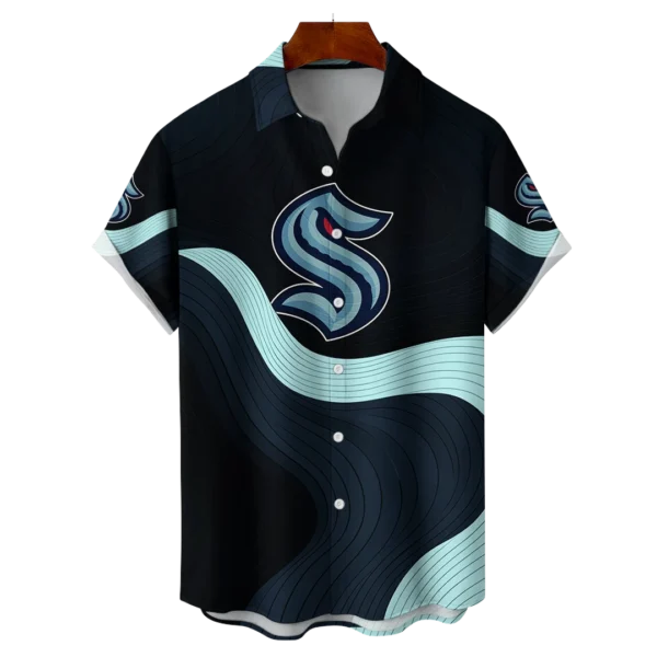 Seattle Kraken Hockey Eternal Ripple Hawaiian Shirt