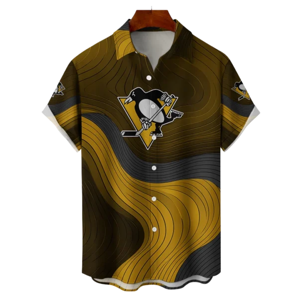 Pittsburgh Penguins Hockey Eternal Ripple Hawaiian Shirt