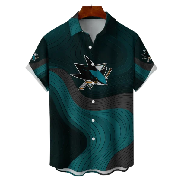 San Jose Sharks Hockey Eternal Ripple Hawaiian Shirt