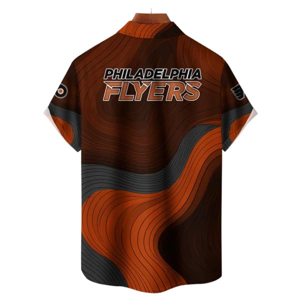 Philadelphia Flyers Hockey Eternal Ripple Hawaiian Shirt - Image 2