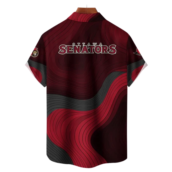 Ottawa Senators Hockey Eternal Ripple Hawaiian Shirt - Image 2