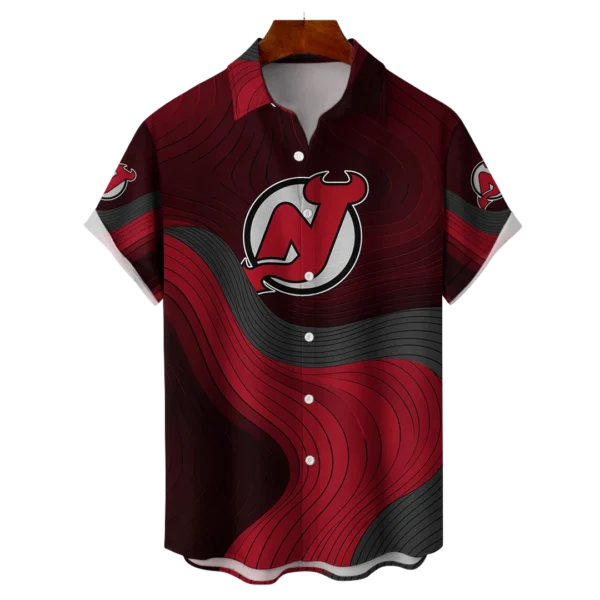 New Jersey Devils Hockey Eternal Ripple Hawaiian Shirt