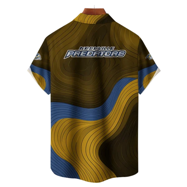 Nashville Predators Hockey Eternal Ripple Hawaiian Shirt - Image 2