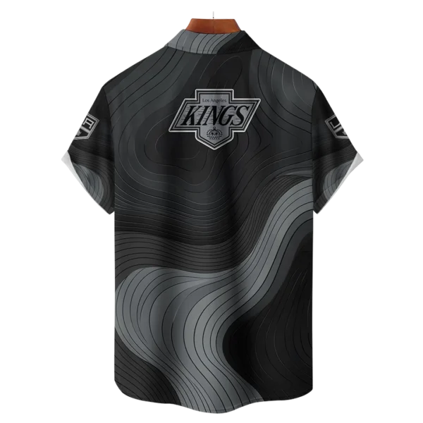 Los Angeles Kings Hockey Eternal Ripple Hawaiian Shirt - Image 2