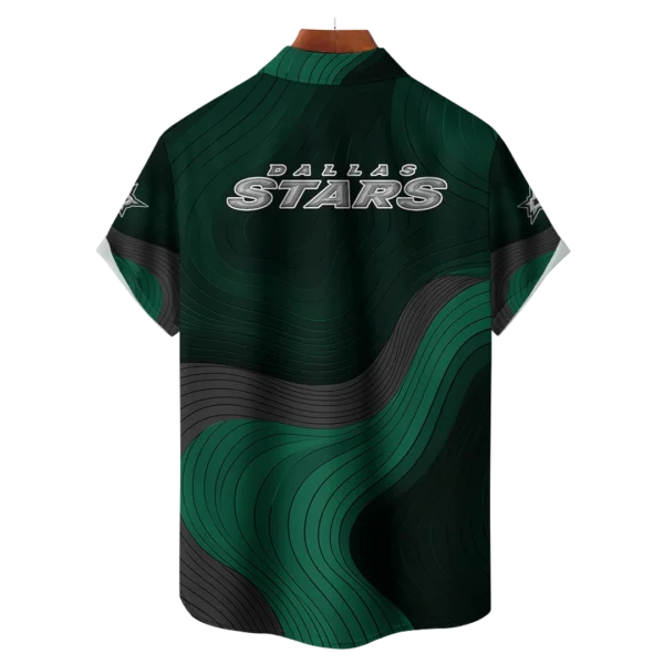 Dallas Stars Hockey Eternal Ripple Hawaiian Shirt - Image 2