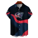 Columbus Blue Jackets Hockey Eternal Ripple Hawaiian Shirt