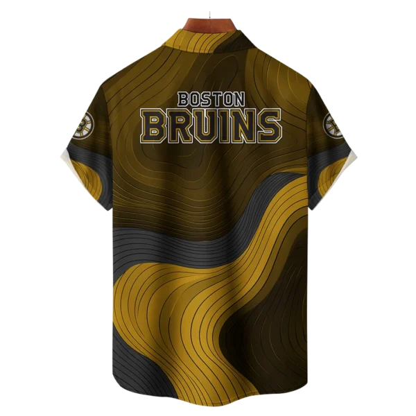 Boston Bruins Hockey Eternal Ripple Hawaiian Shirt - Image 2