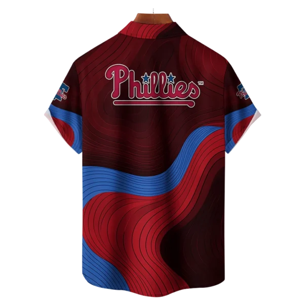 Philadelphia Phillies MLB Eternal Ripple Hawaiian Shirt - Image 2