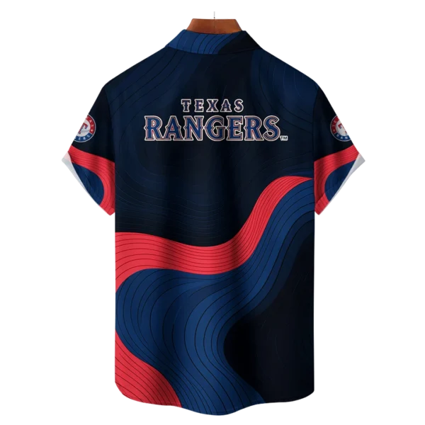 Texas Rangers MLB Eternal Ripple Hawaiian Shirt - Image 2