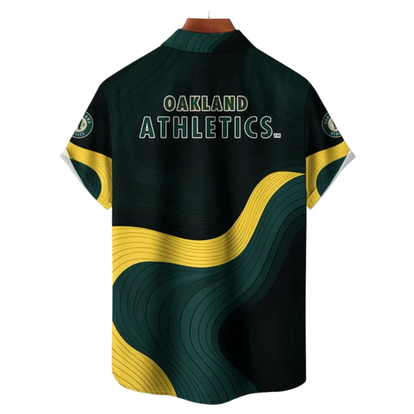 Oakland Athletics MLB Eternal Ripple Hawaiian Shirt - Image 2