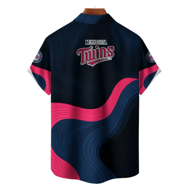 Minnesota Twins MLB Eternal Ripple Hawaiian Shirt - Image 2