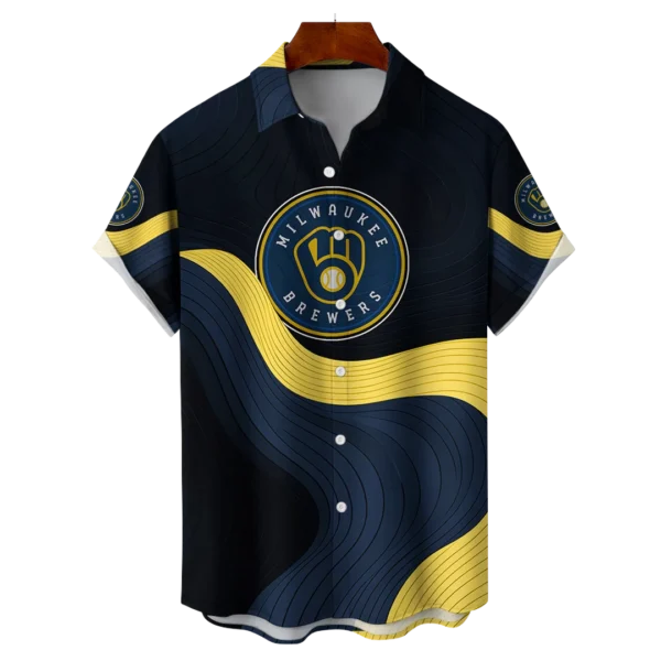 Milwaukee Brewers MLB Eternal Ripple Hawaiian Shirt
