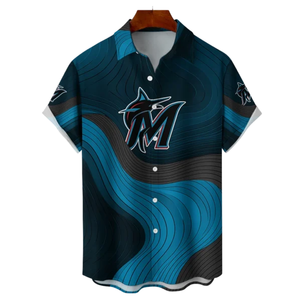 Miami Marlins MLB Eternal Ripple Hawaiian Shirt
